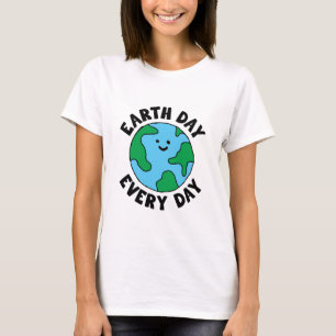 T-shirt EarthDay Quotidien Écofriendly Icône Happy Earth C
