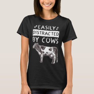 T-shirt Easily Distracted By Cows Farm Boy Amp Farm Girl