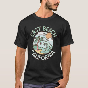 T-shirt East Beach California Tropical Beach Vacances Souv