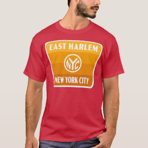 T-shirt East Harlem New York City Retro Baden Token Gold