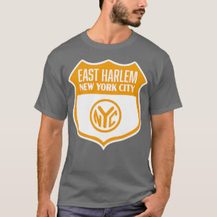 T-shirt East Harlem New York City Retro Token Shield Gold