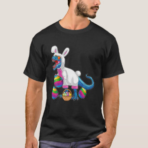 T-shirt Easter Basket Bunny Dinosaur Egg T Rex Kids Boys G