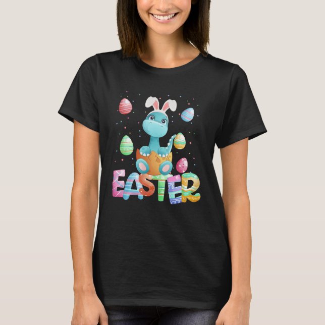 T-shirt Easter Bunny Dinosaur   Easter Brachiosaurus (Devant)