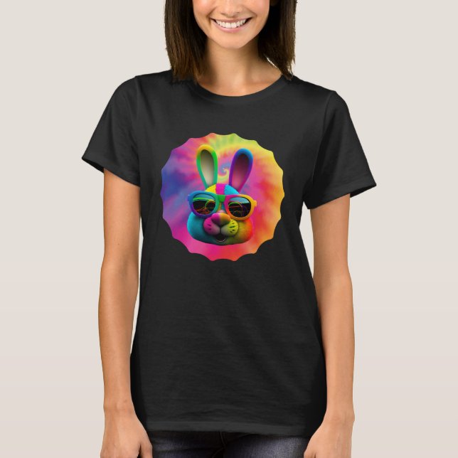 T-shirt Easter Bunny Face Easter Rabbit cool Easter Bunnie (Devant)
