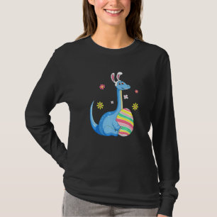 T-shirt Easter Day T Rex Dino Rabbit Ears With Egg Boys