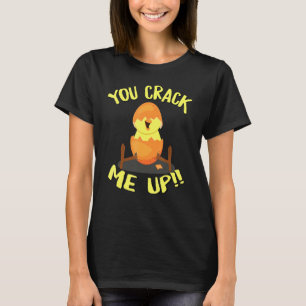 T-shirt Easter Egg Chick You Crack Me Pun Pun Pour Enfants