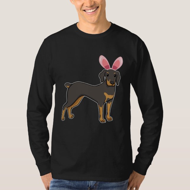 T-shirt Easter Egg Hunt Bunny Ear Doberman Easter Day 2023 (Devant)