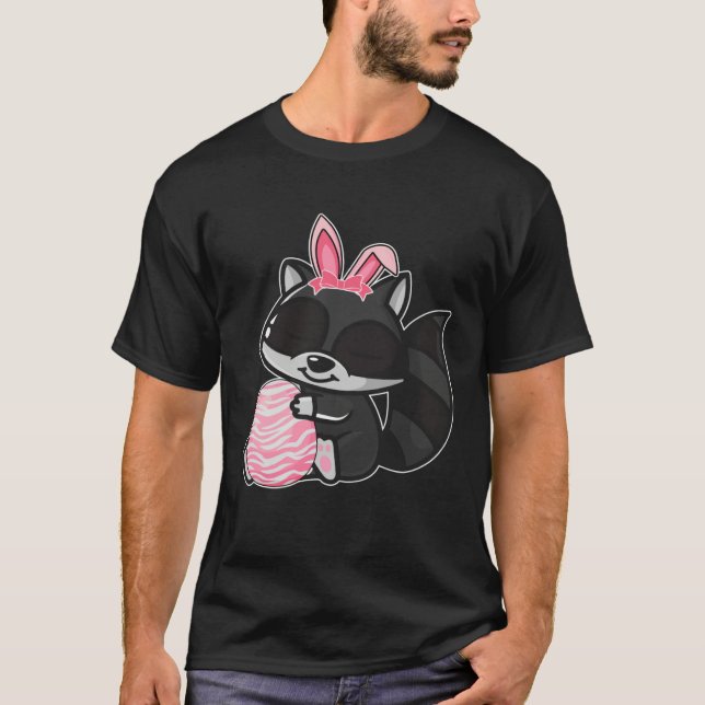 T-shirt Easter Egg Hunt Bunny Ear Raccoon Easter Day 2023 (Devant)