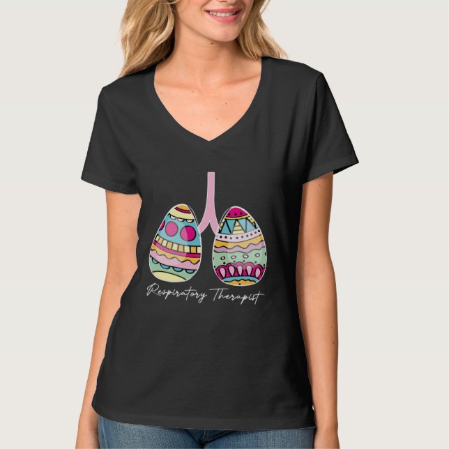 T-shirt Easter Eggs RT Respiratory Therapist Happy Easter  (Devant)