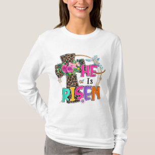 T-shirt Easter For Christian Teen Girls Maman He Is Risen 