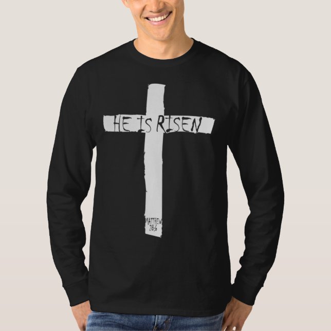 T-shirt Easter He Is Risen Indeed Matthew 28 6 Christian C (Devant)