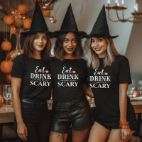 Eat Drink and Be Scary Modern Typografy Halloween