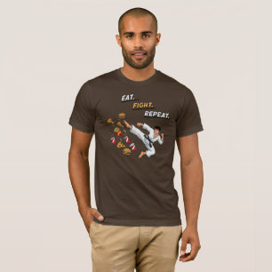 T-shirt Eat Fight Répéter Karate