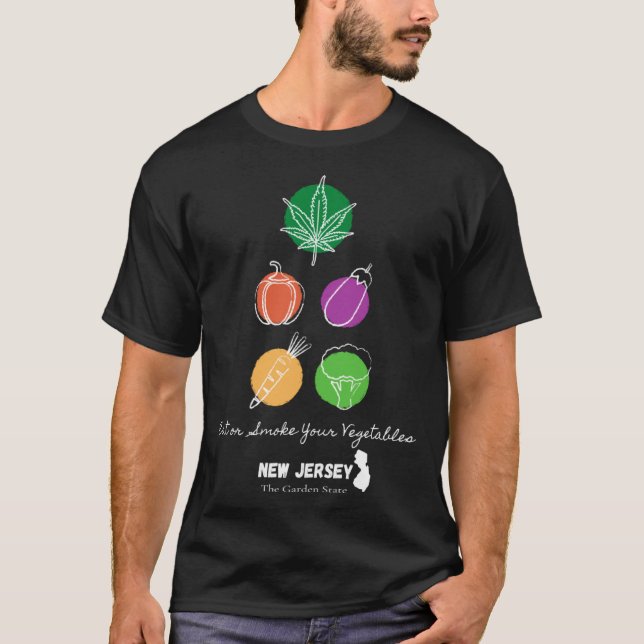 T-shirt Eat or Smoke your Vegetables NJ (Devant)