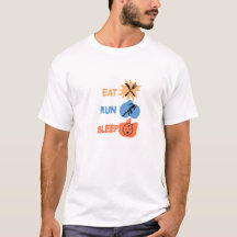 T - Shirt EAT RUN SLEEP-WIEDERHOLUNG
