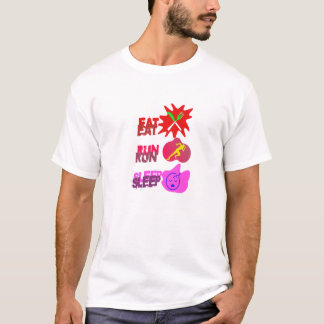 T - Shirt EAT RUN SLEEP-WIEDERHOLUNG