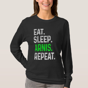 T-shirt Eat Sleep Arnis Répéter Arts Martiaux Combat