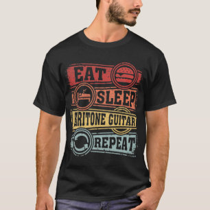 T-shirt Eat Sleep Baritone guitare Répéter