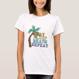 T-shirt Eat Sleep Beach Repeat