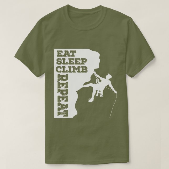 T-shirt Eat Sleep Climb Repeat (Design devant)