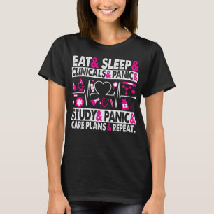 T-shirt Eat Sleep Cliniques Plans de soins Funky Nursing S