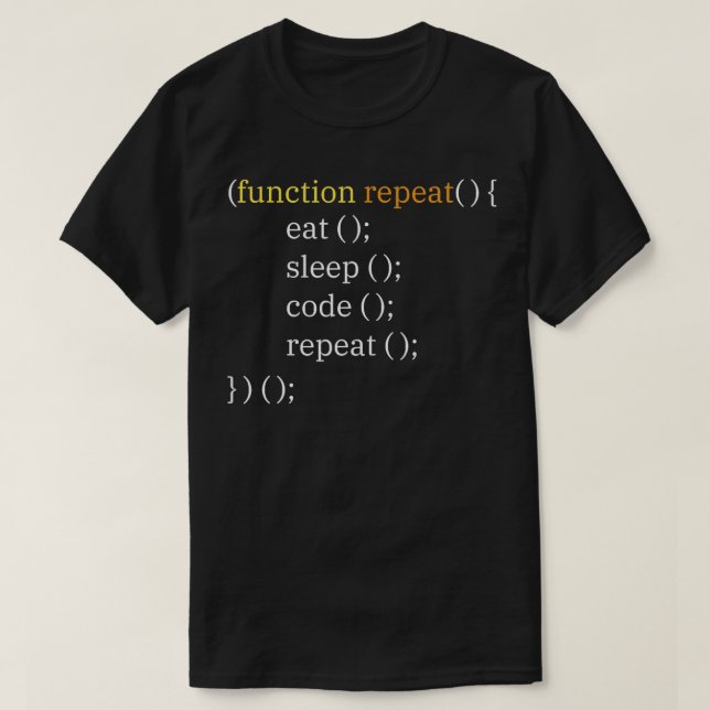 T-shirt Eat Sleep Code Drôle Programmeur Informatique C (Design devant)
