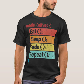 T-shirt Eat Sleep Code Repeat Full Stack Coder