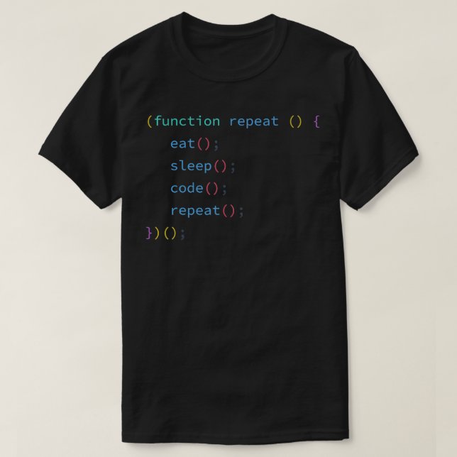 T-shirt Eat Sleep Code Répéter Funny Programmation Fonctio (Design devant)