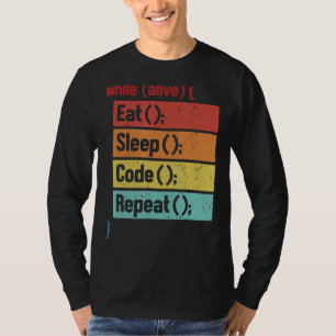 T-shirt Eat Sleep Code Répéter le développeur logiciel It