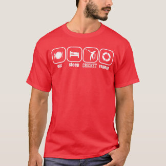 T-shirt Eat Sleep Cricket Repeat Funny Cricket Player Batt