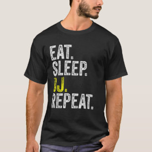 T-shirt Eat Sleep DJ Répéter Musicien Musique Party Rave D