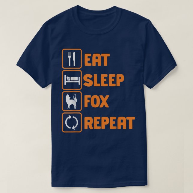 T-shirt Eat Sleep Fo RepeatFo 1051  (Design devant)