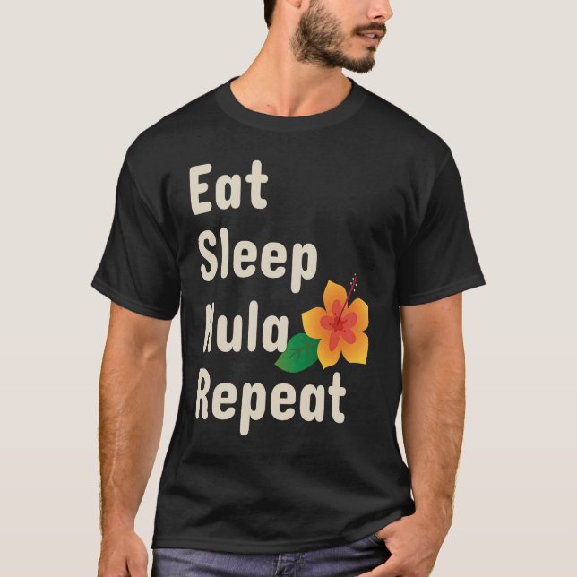 T-shirt Eat Sleep Hula Repeat  Hoop Dancers (Devant)