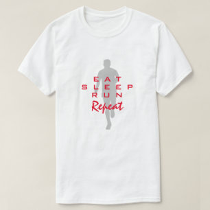 T-shirt Eat Sleep Run Répéter drôle chemise sport de cours