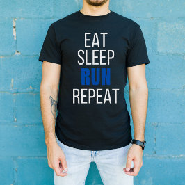 T-shirt Eat Sleep Run Répéter, Drôle Design