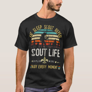 T-shirt Eat Sleep Scout Repeat  Vintage Scouting Scout lif