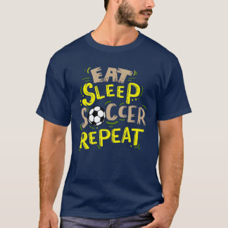 T-shirt Eat Sleep Soccer Repeat Routine Ball Sports retro