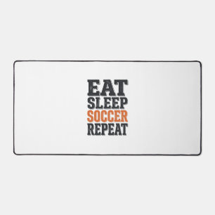 T-shirt Eat Sleep Soccer Repeat Typographie Vintag