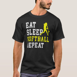 T-shirt Eat Sleep Softball Repeat Softball