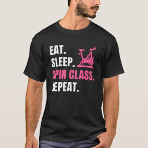 T-shirt Eat Sleep Spin Répéter le cycle intérieur Stati en