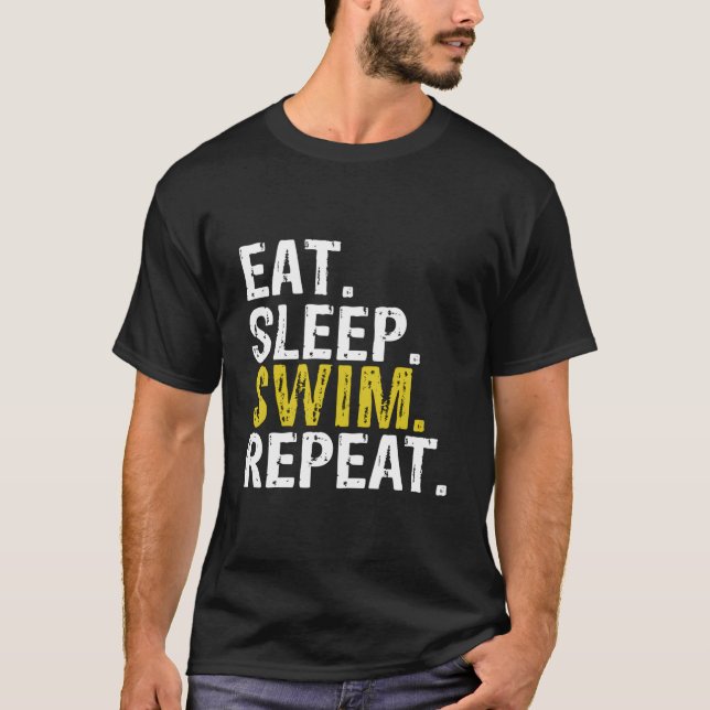 T-shirt Eat Sleep Swim Repeat (Devant)