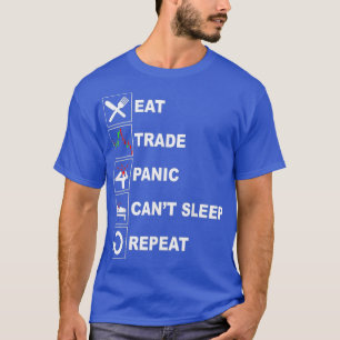 T-shirt Eat Sleep Trade Repeat Shirt Stock négociant