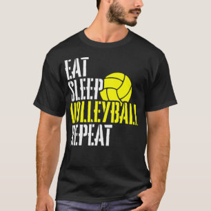 T-shirt Eat Sleep Volleyball Repeat Cool Player Fun