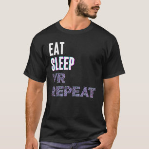 T-shirt Eat Sleep Vr Répéter Virtual Reality Video Jeu Pc
