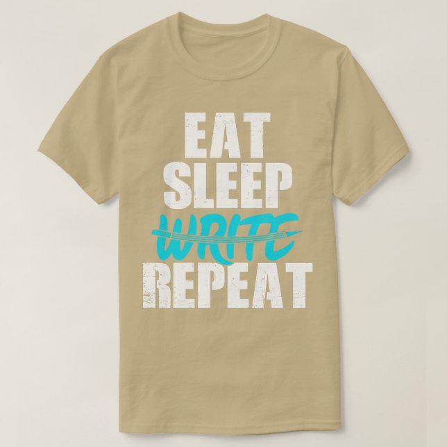 T-shirt Eat Sleep Write (Design devant)