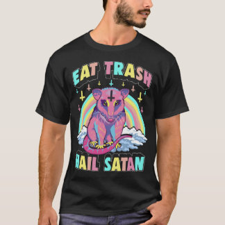 T-shirt Eat Trash Hail Satan Kawaii Pastel Goth Possum