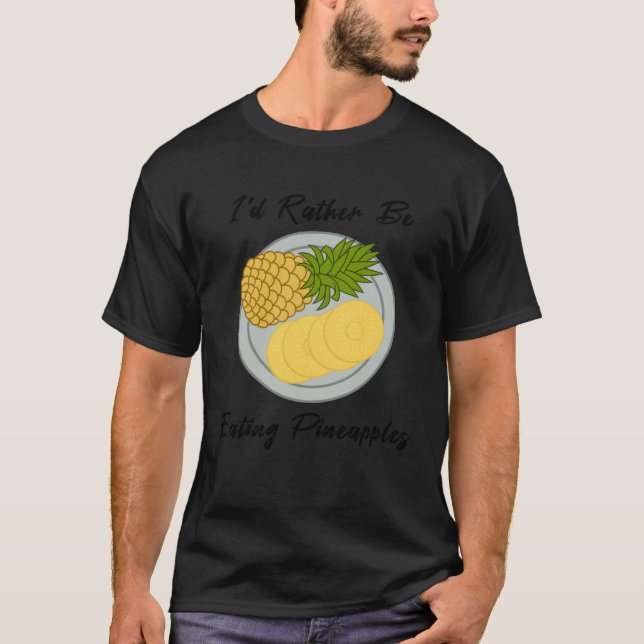 T-shirt eating Fruits Pineapples Tropical Summer Fruits (Devant)