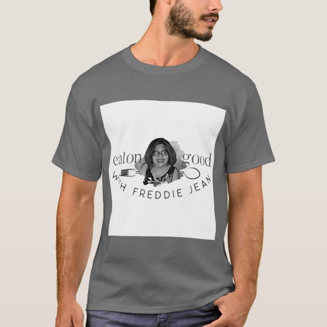 T-shirt Eaton Good with Freddie Jean - Homme noir blanc (Devant)