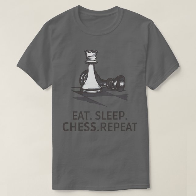 T-shirt EATSLEEPCHESSREPEAT Téléphone Boîtes Et Autres Cad (Design devant)