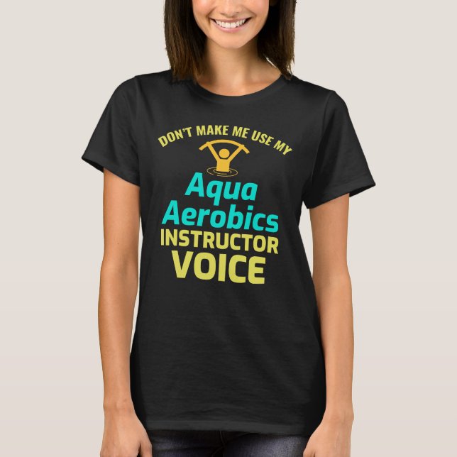 T-shirt Eau Aérobic Fitness aquatique Aqua Exercice (Devant)